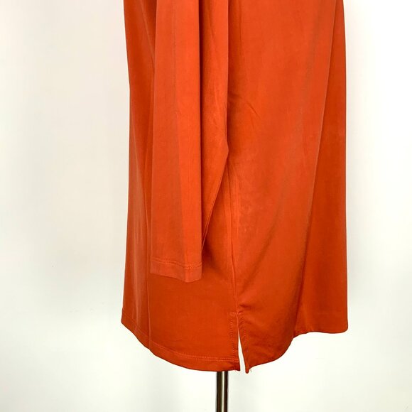 JEAN-PIERRE KLIFA PARIS V-Neck 3/4 Sleeve Top Orange/ Rust Color Size XL - Picture 12 of 16